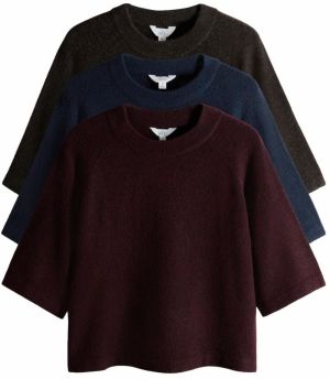 The Set Tričko  námornícka modrá / tmavočervená / čierna