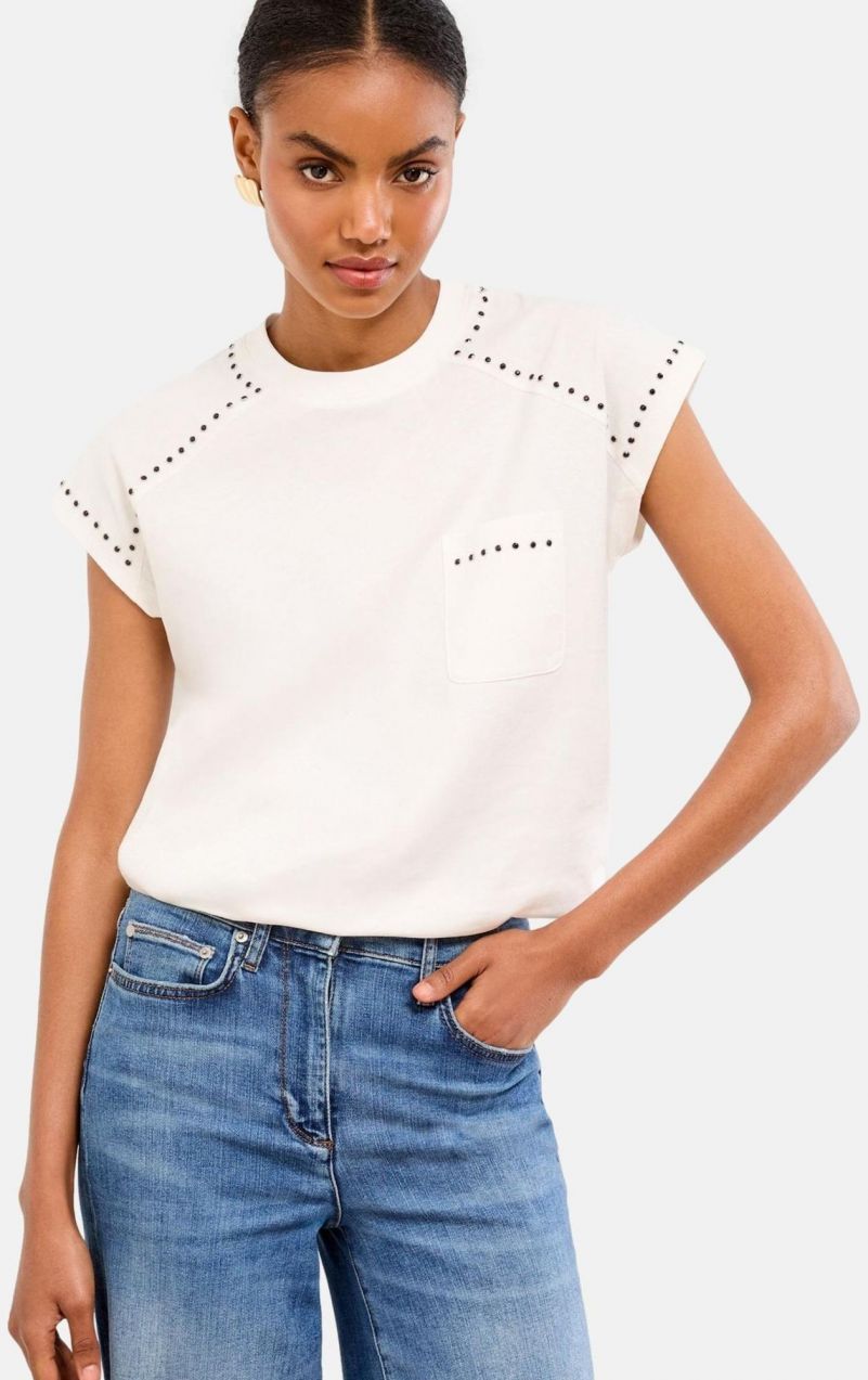 Lipsy Tričko  čierna / biela