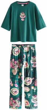 Next Pyžamo  smaragdová / zmiešané farby