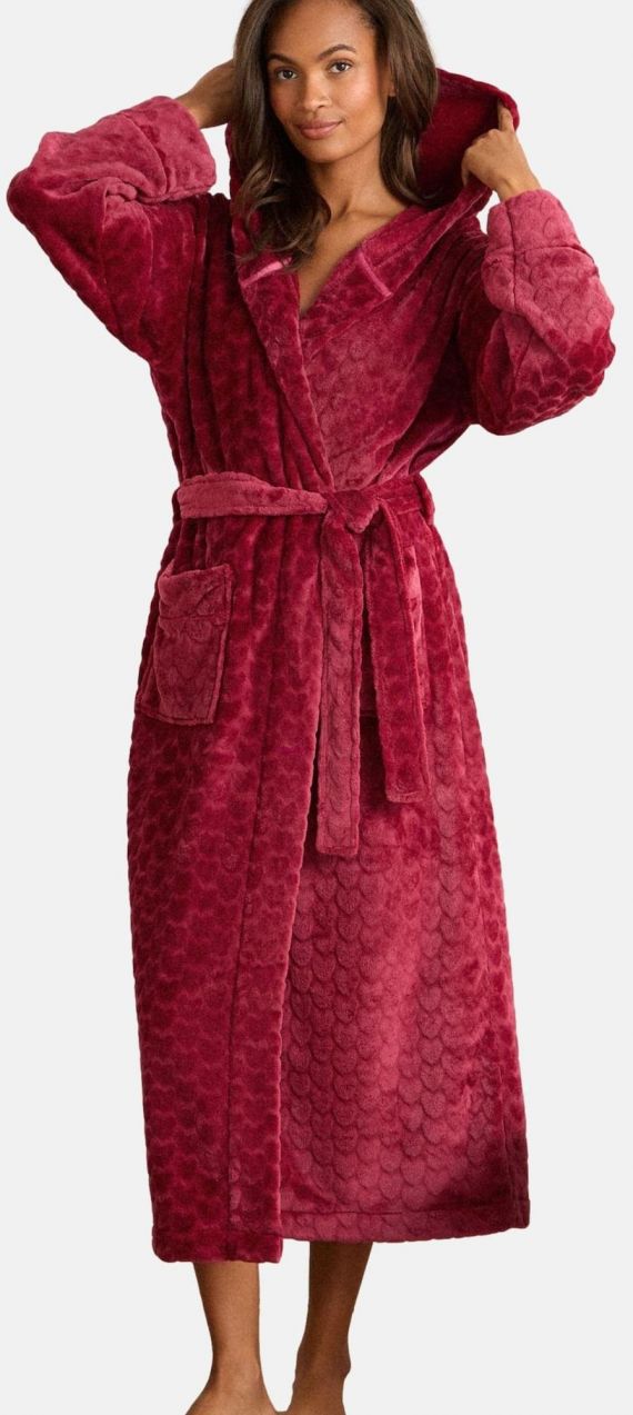 love & roses Dlhý župan  bordová