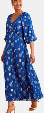 love & roses Šaty  modrá / zlatá / orgovánová / strieborná