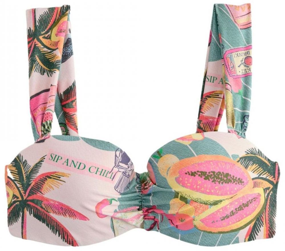 Next Bikinový top  jedľová / zmiešané farby