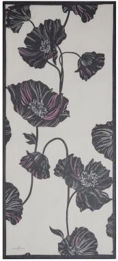 love & roses Šál  sivá / ružová / čierna