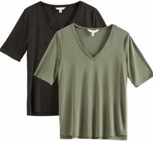 love & roses Tričko  zelená / čierna