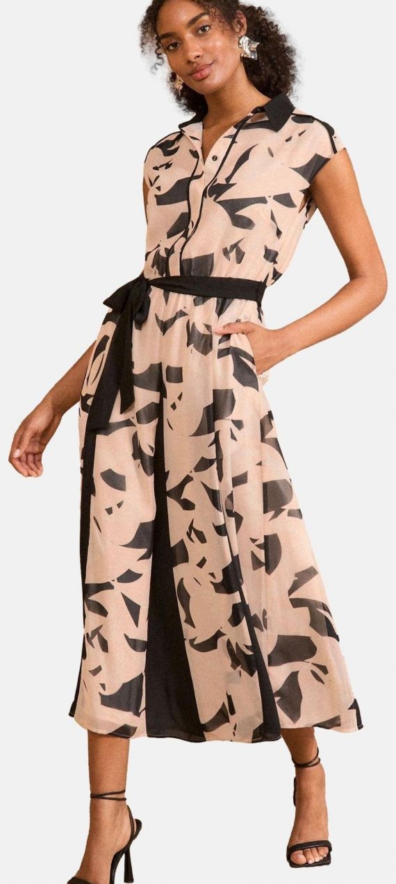 love & roses Košeľové šaty  púdrová / čierna