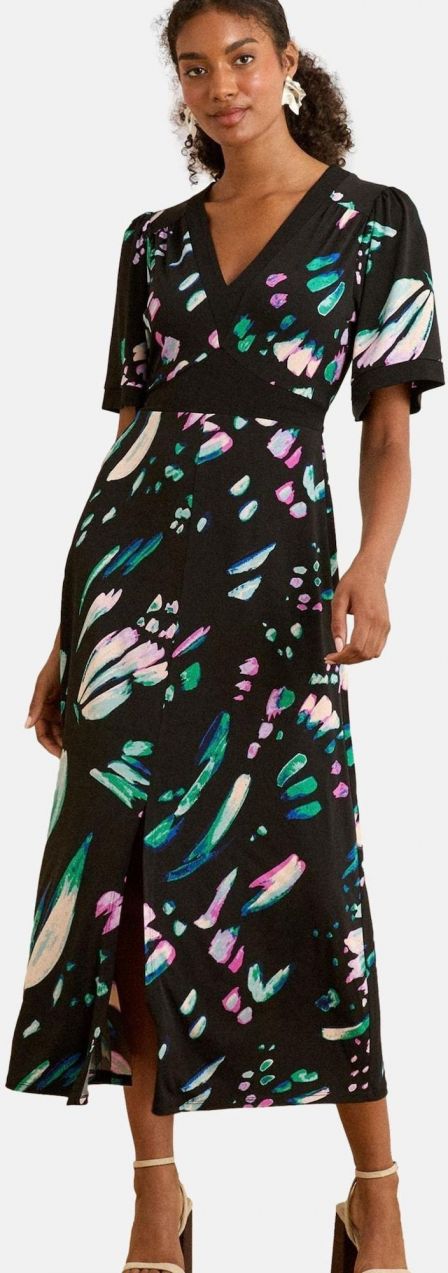 love & roses Šaty  zelená / ružová / čierna