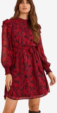 love & roses Šaty 'Love & Roses Shirred'  fialová / červená / čierna