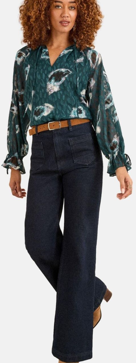 love & roses Blúzka  svetlosivá / smaragdová / orgovánová