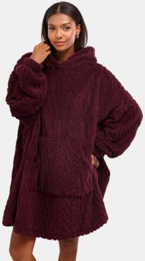 Lipsy Oversize sveter  tmavočervená