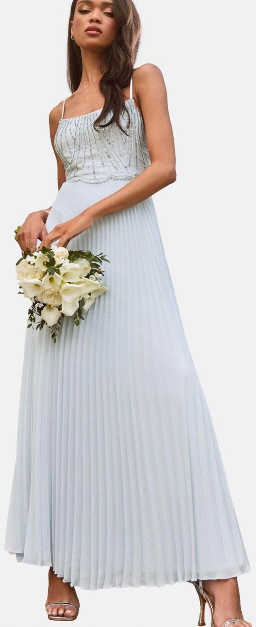 Lipsy Šaty  modrá / priehľadná