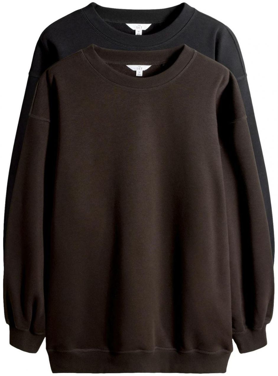 The Set Mikina  čokoládová / čierna