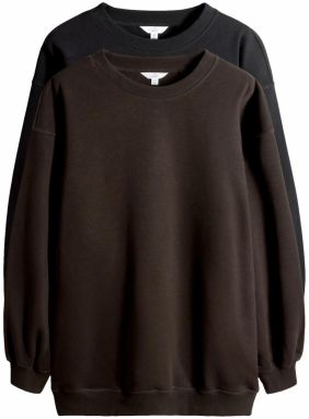 The Set Mikina  čokoládová / čierna