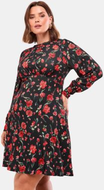 Lipsy Šaty 'Lipsy Mini Floral'  zelená / červená / čierna