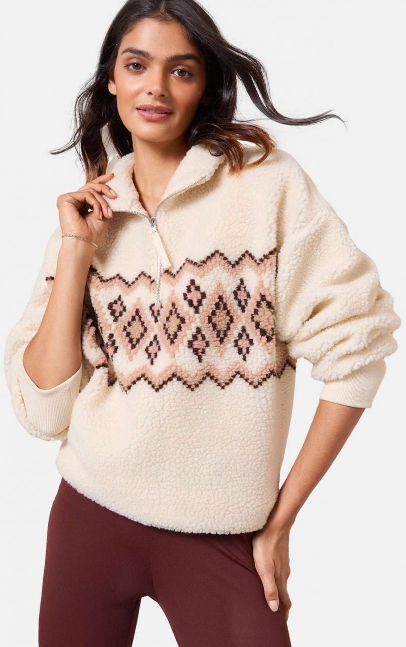 Friends Like These Mikina  béžová / ružová / biela