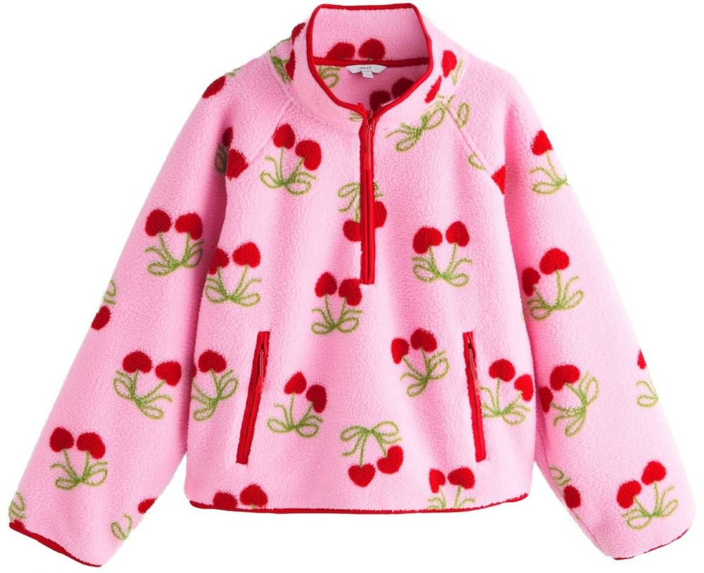 Next Sveter  zelená / svetloružová / červená