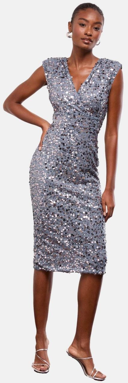 Lipsy Šaty  strieborná