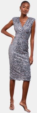 Lipsy Šaty  strieborná