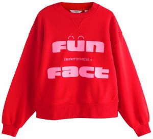 Next Mikina 'Fun Fact'  svetloružová / červená