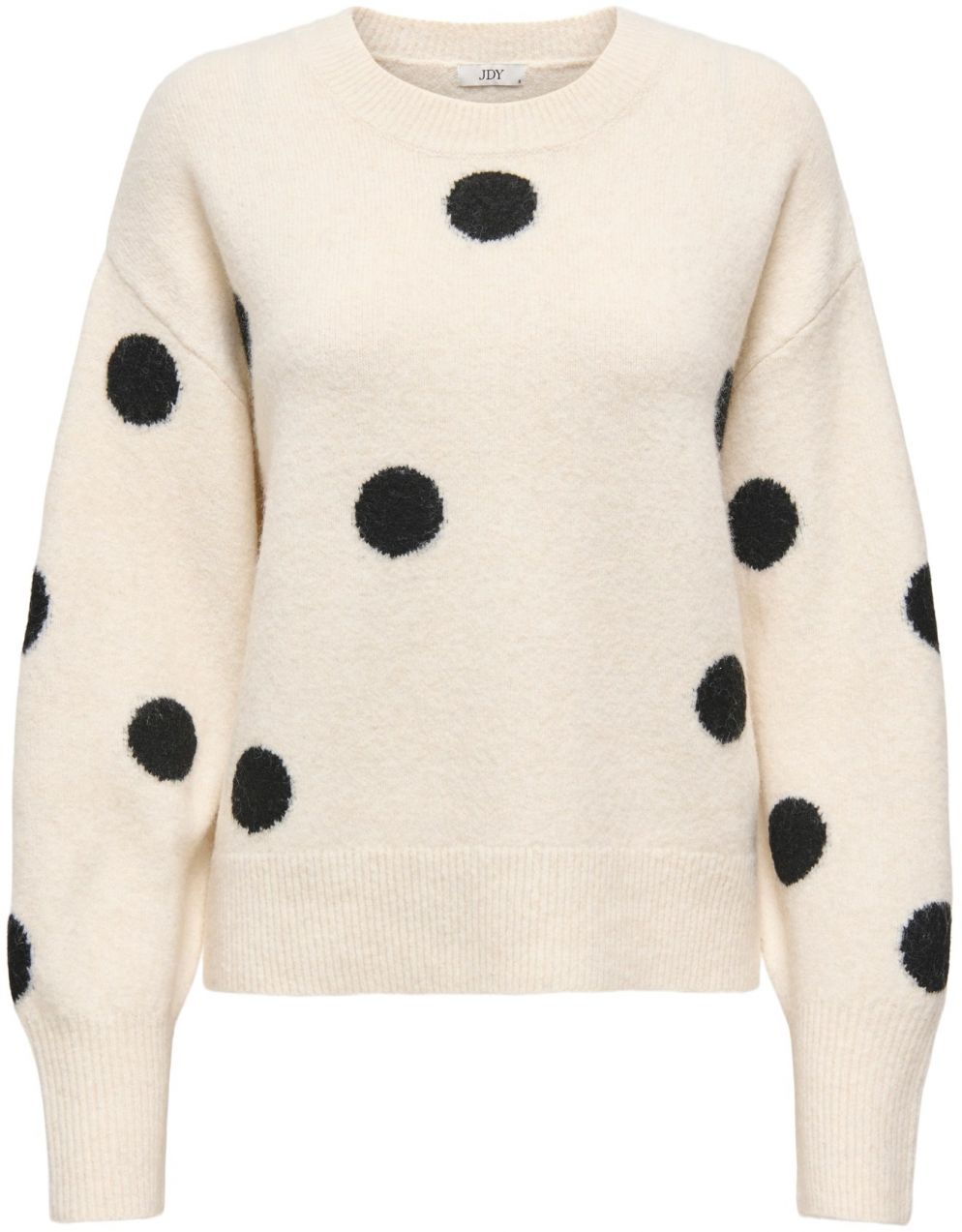 JDY Sveter 'JDYMONICA'  čierna / biela