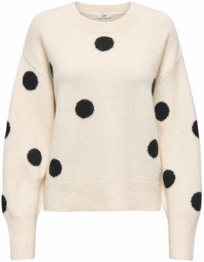 JDY Sveter 'JDYMONICA'  čierna / biela