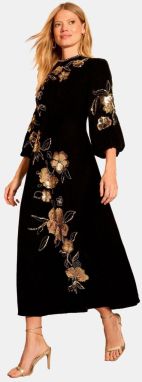 love & roses Šaty  zlatá / čierna