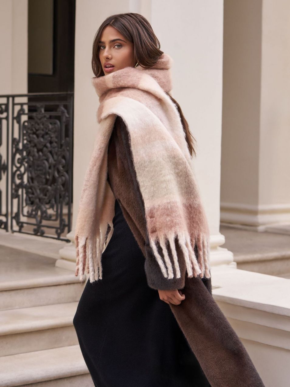 Lipsy Šál  béžová / telová / kiwi