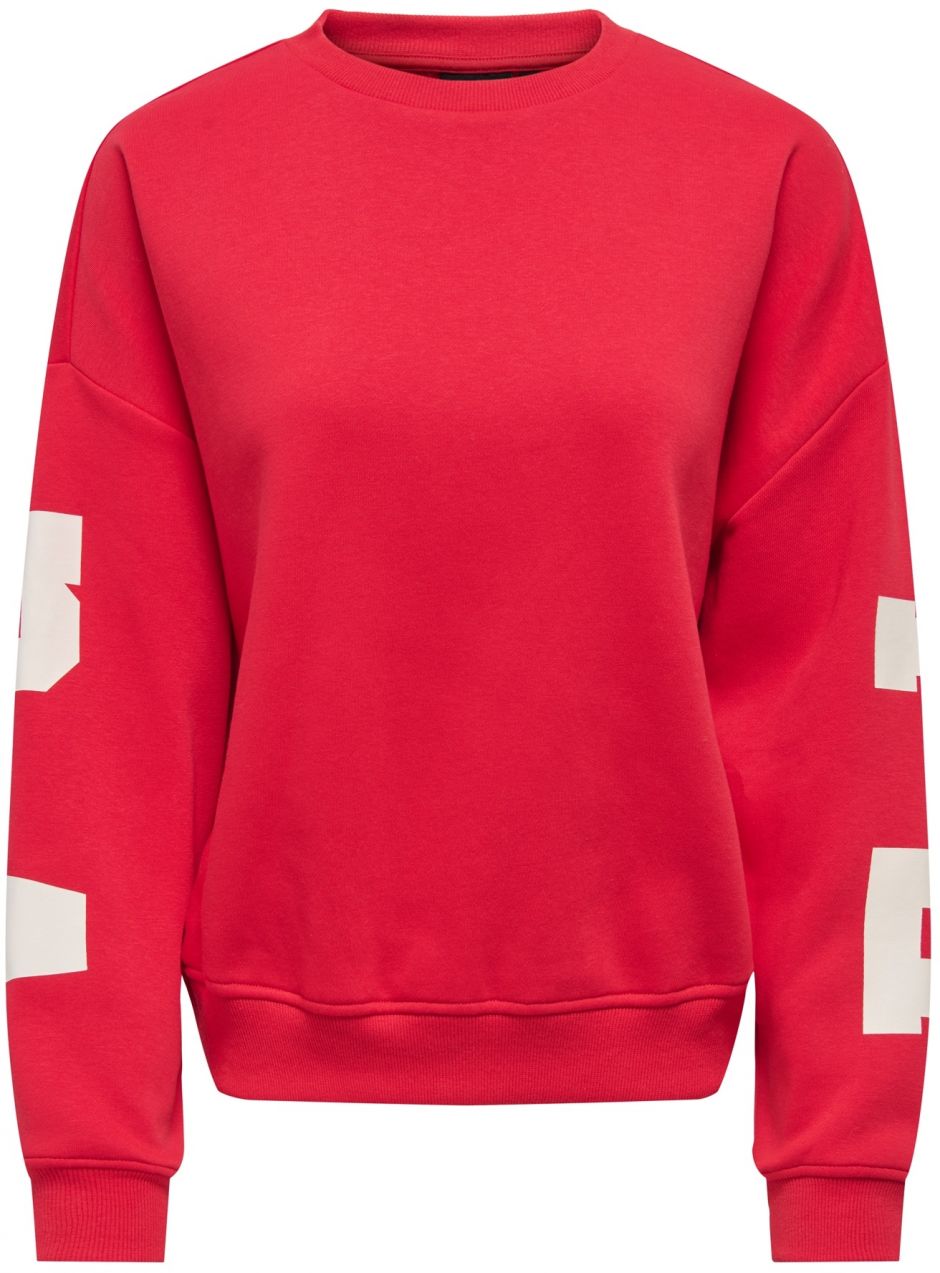 ONLY Mikina  červená / biela