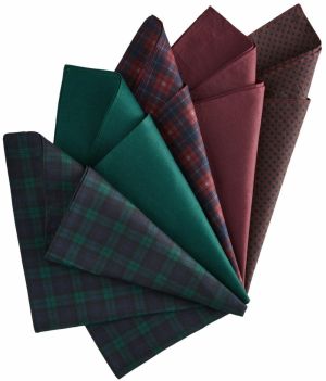 Next Šatka  tmavomodrá / hnedá / zelená / červená