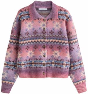 Next Kardigán  modrá / tmavohnedá / slivková