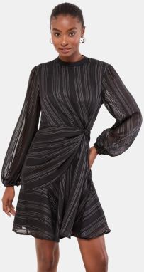 Lipsy Kokteilové šaty  čierna / strieborná