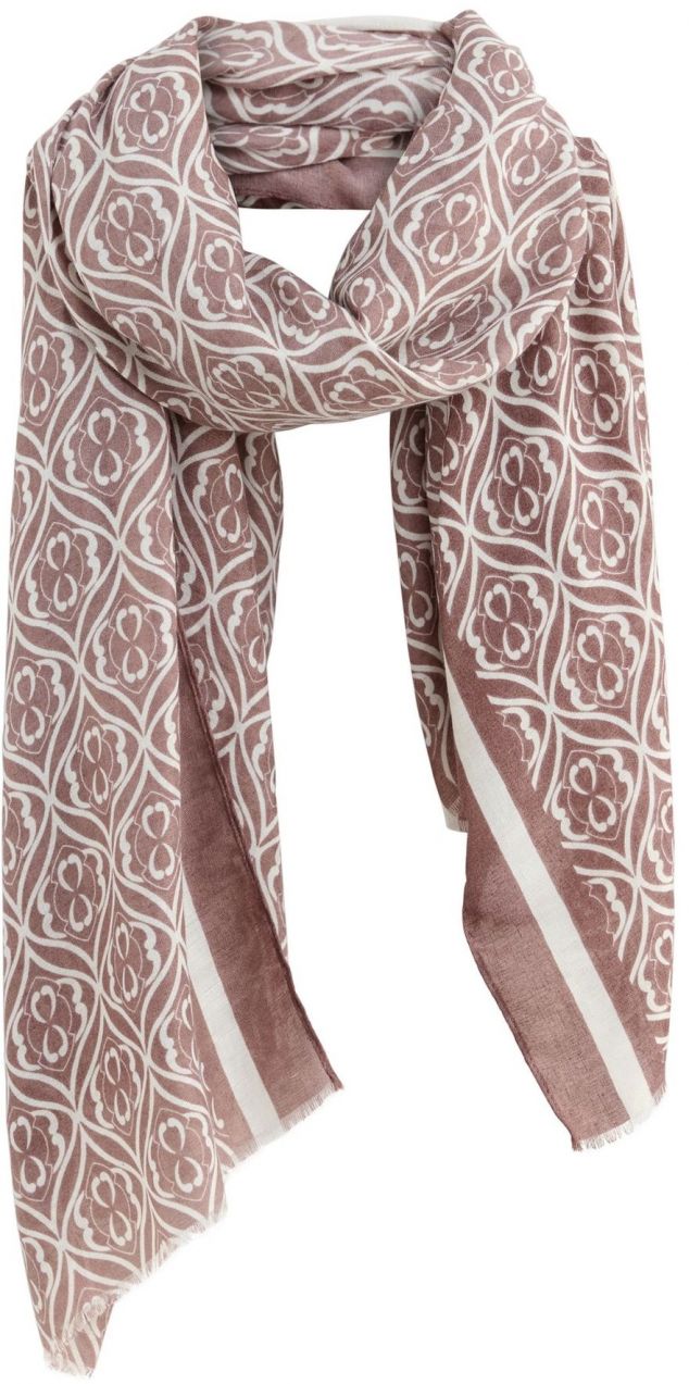 Next Šál  svetlofialová / prírodná biela