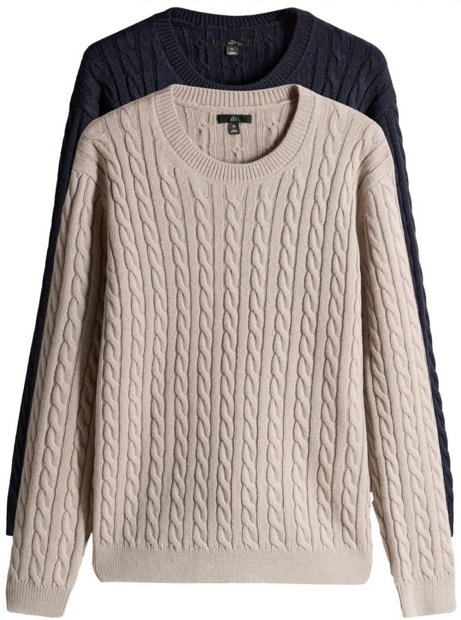 The Set Sveter  telová / námornícka modrá