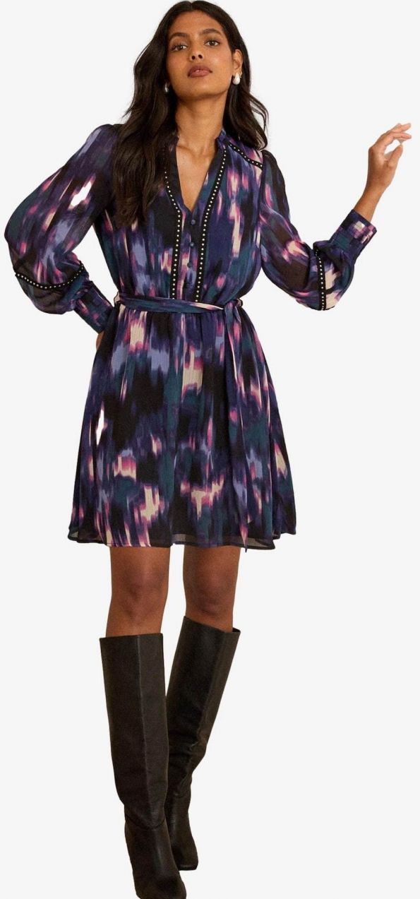 love & roses Šaty 'Notch'  modrá / fialová / ružová / čierna / biela