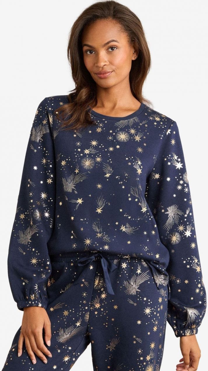 love & roses Tričká na spanie  žltohnedá / námornícka modrá