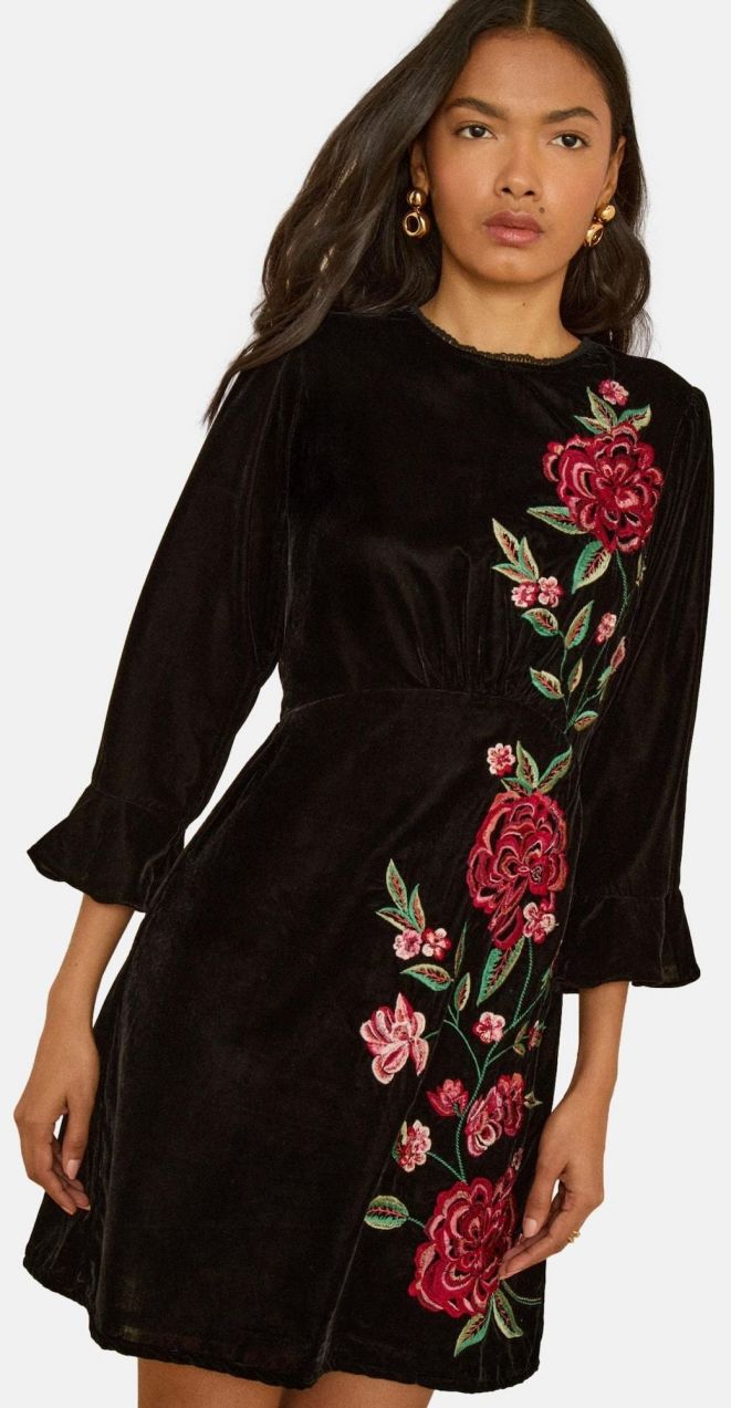 love & roses Šaty  zelená / ružová / červená / čierna