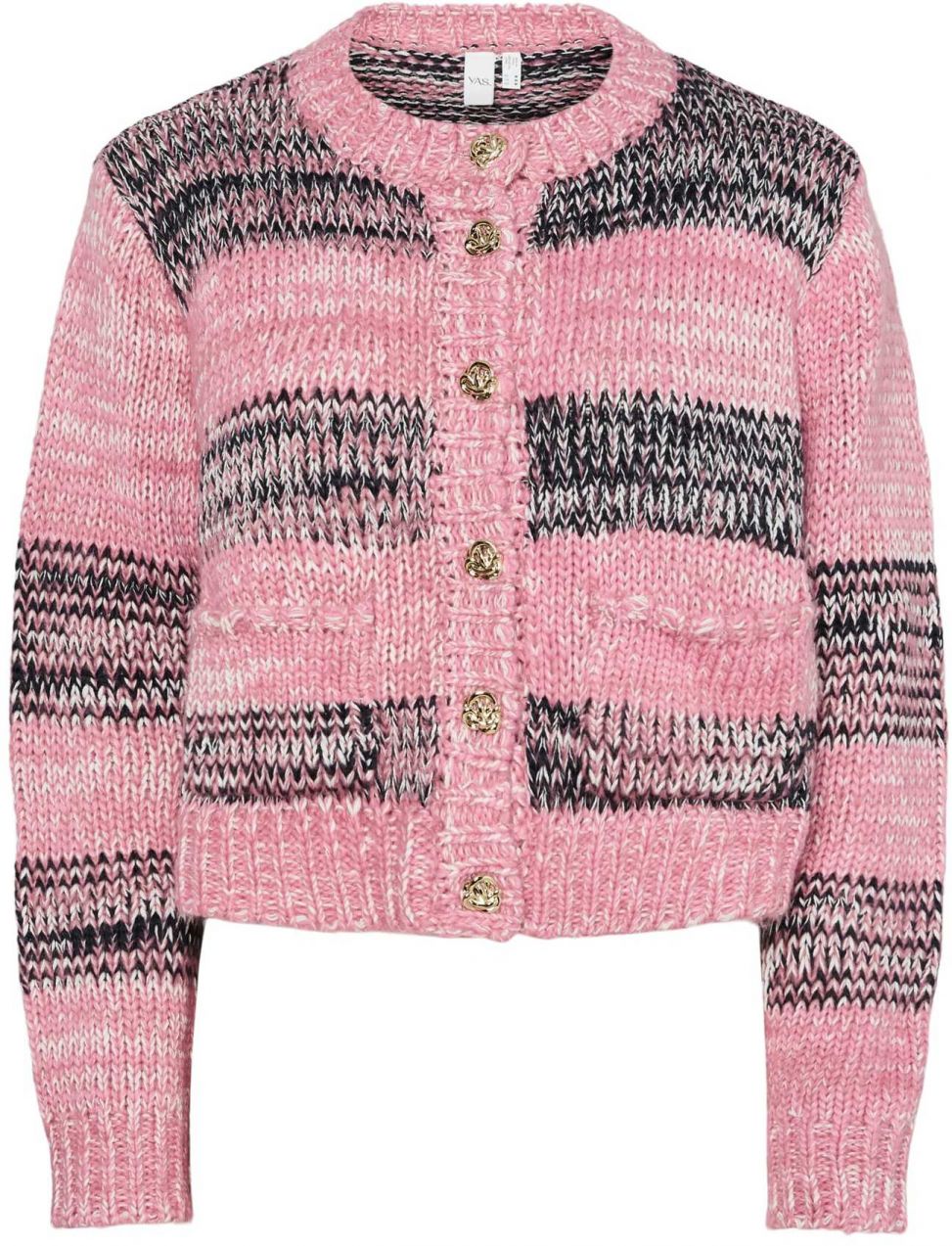 YAS Kardigán  ružová / čierna / biela