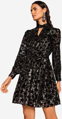 love & roses Šaty  čierna / strieborná