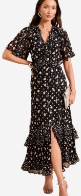 love & roses Košeľové šaty  čierna / biela