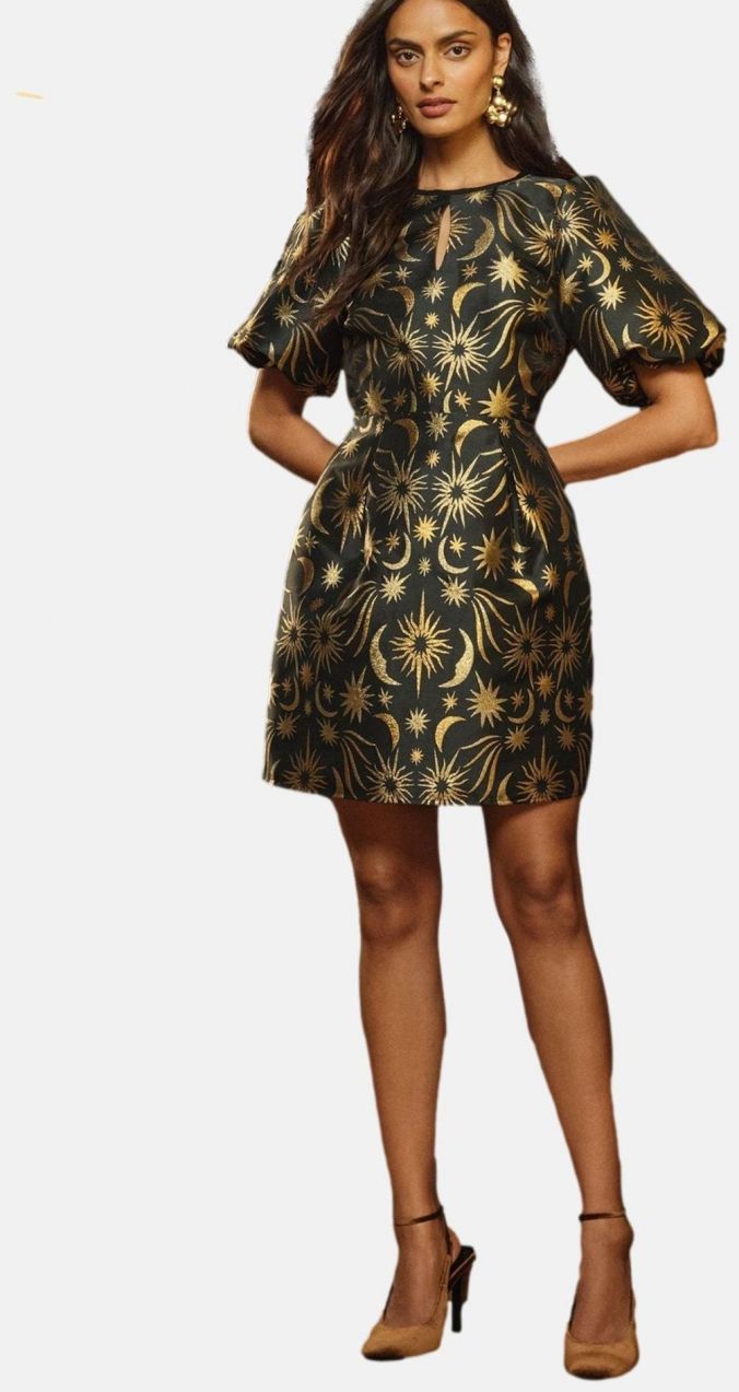 love & roses Šaty  zlatá / čierna