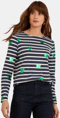 love & roses Tričko  námornícka modrá / nefritová / biela