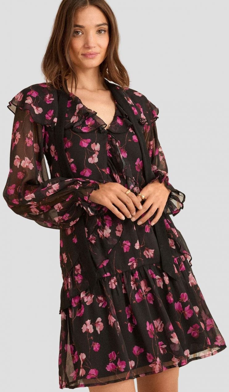 love & roses Šaty  ružová / ružová / burgundská / čierna