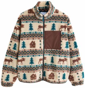 Next Flisová bunda  slonová kosť / gaštanová / jedľová