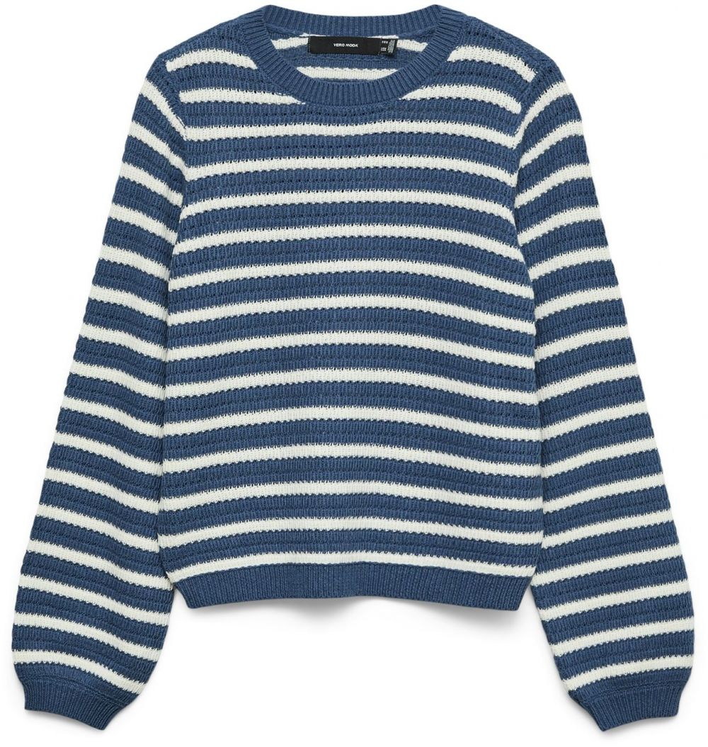 VERO MODA Sveter 'VMGORGEOUS'  modrá denim / biela