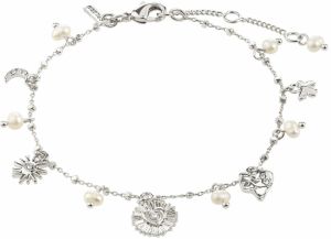 Pilgrim Náramok 'Mylan'  strieborná / priehľadná / perlovo biela