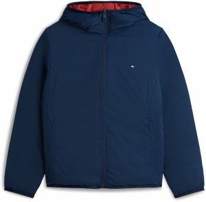 TOMMY HILFIGER Prechodná bunda  námornícka modrá / červená