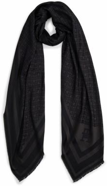 TOMMY HILFIGER Šál  tmavosivá / čierna