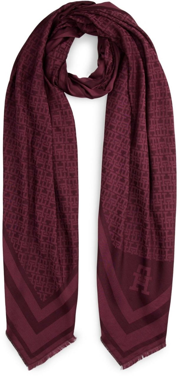 TOMMY HILFIGER Šál  burgundská / vínovo červená