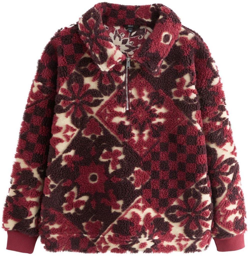 Next Sveter  nebielená / bordová / burgundská