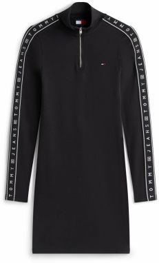 Tommy Jeans Šaty  čierna / biela