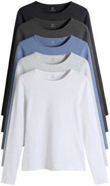 The Set Tričko  námornícka modrá / svetlomodrá / antracitová / sivá melírovaná / biela